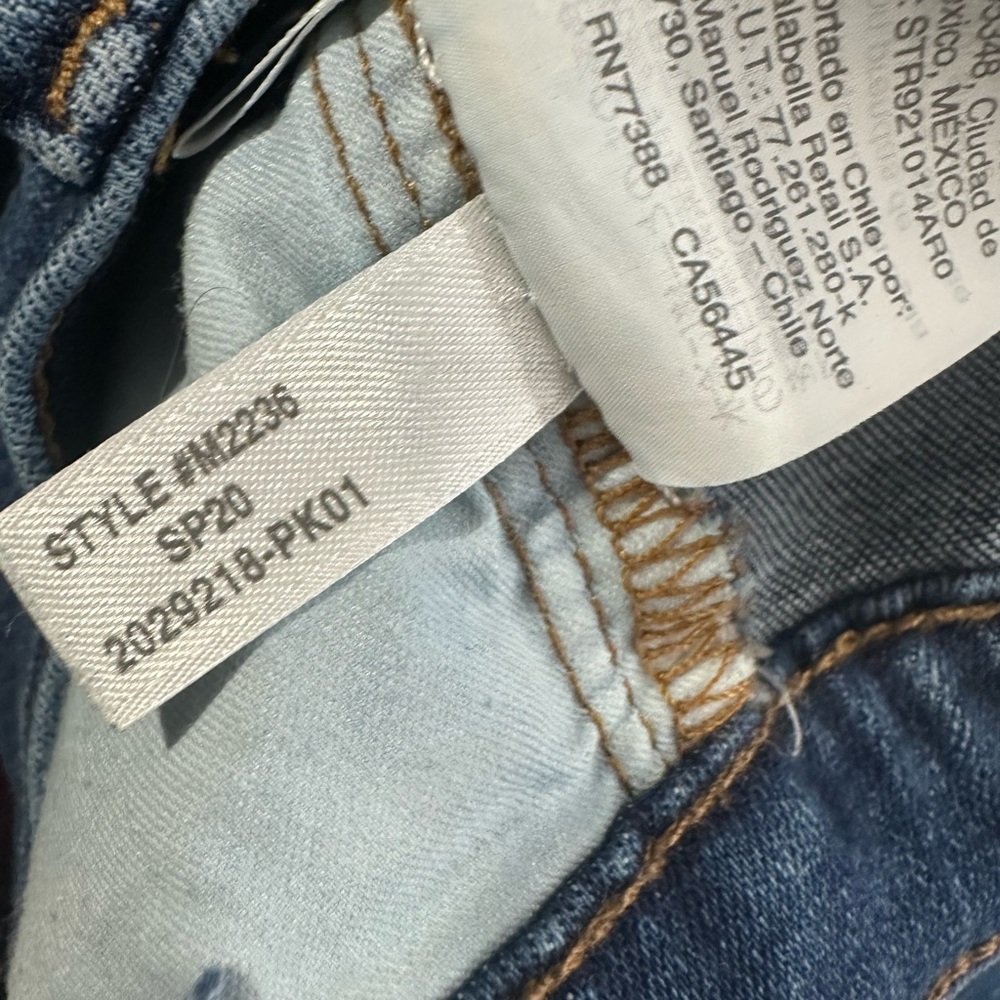 Madewell High Rise Dark Blue Jeans with raw hem - Picture 8 of 8
